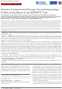 Cover page: Patterns of Antiretroviral Therapy Use and Immunologic Profiles at Enrollment in the REPRIEVE Trial