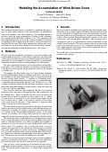 Cover page: Modeling the accumulation of wind-driven snow