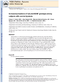 Cover page: Increased prevalence of val66met BDNF genotype among subjects with cervical dystonia