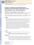 Cover page: Modelling of endoluminal and interstitial ultrasound hyperthermia and thermal ablation: Applications for device design, feedback control and treatment planning