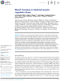 Cover page: Bmal1 function in skeletal muscle regulates sleep