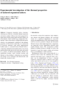 Cover page: Experimental investigation of the thermal properties of tailored expansion lattices