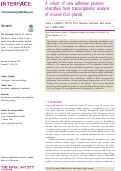 Cover page: A cohort of new adhesive proteins identified from transcriptomic analysis of mussel foot glands