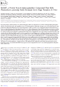 Cover page: KAI407, a Potent Non-8-Aminoquinoline Compound That Kills Plasmodium cynomolgi Early Dormant Liver Stage Parasites In Vitro