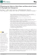 Cover page: Quantifying the Deficits of Body Water and Monovalent Cations in Hyperglycemic Emergencies