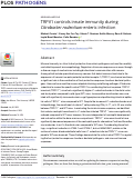 Cover page: TRPV1 controls innate immunity during Citrobacter rodentium enteric infection