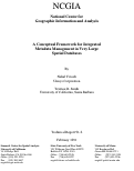 Cover page: A Conceptual Framework for Integrated Metadata Management in Very Large Spatial Databases (91-2)