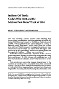 Cover page: Indians Off Track: Cody's Wild West and the Melrose Park Train Wreck of 1904