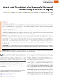 Cover page: Intra-Arterial Thrombolysis after Unsuccessful Mechanical Thrombectomy in the STRATIS Registry.