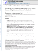 Cover page: Cognitive Assessment Interview (CAI): Validity as a co-primary measure of cognition across phases of schizophrenia