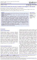 Cover page of Understanding family functioning in mothers and daughters with obesity