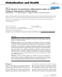 Cover page: The production of consumption: addressing the impact of mineral mining on tuberculosis in southern Africa