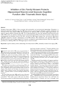 Cover page: Inhibition of Src Family Kinases Protects Hippocampal Neurons and Improves Cognitive Function after Traumatic Brain Injury