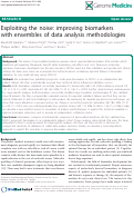 Cover page: Exploiting the noise: improving biomarkers with ensembles of data analysis methodologies