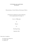 Cover page: Phenomenology of Axion Fields and Topological Defects