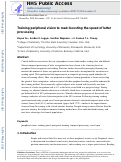 Cover page: Training peripheral vision to read: Boosting the speed of letter processing