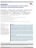 Cover page: Identification and characterization of novel mutations implicated in congenital fibrinogen disorders