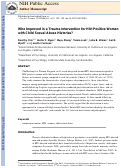 Cover page: Who Improved in a Trauma Intervention for HIV-Positive Women With Child Sexual Abuse Histories?