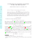 Cover page: On the radius of analyticity of solutions to the cubic Szego equation