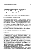 Cover page: Shipboard measurements of atmospheric dimethylsulfide and hydrogen sulfide in the Caribbean and Gulf of Mexico