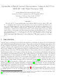 Cover page: Optimality of Simple Layered Superposition Coding in the 3 User MISO BC with Finite Precision CSIT