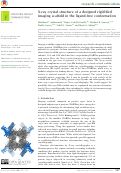 Cover page: X-ray crystal structure of a designed rigidified imaging scaffold in the ligand-free conformation.