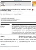 Cover page: A computationally efficient pseudo-3D model for the numerical analysis of borehole heat exchangers