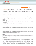 Cover page: Erratum: Genetic loci associated with heart rate variability and their effects on cardiac disease risk.