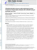 Cover page: Calibrating the BOLD response without administering gases: Comparison of hypercapnia calibration with calibration using an asymmetric spin echo