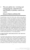 Cover page: The post-global city: revisiting and reimagining the competitiveness and livability of primary central city centers