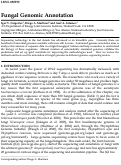 Cover page: Fungal Genomic Annotation