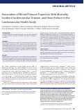 Cover page: Association of Blood Pressure Trajectory With Mortality, Incident Cardiovascular Disease, and Heart Failure in the Cardiovascular Health Study.