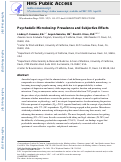 Cover page: Psychedelic Microdosing: Prevalence and Subjective Effects