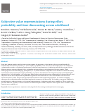 Cover page: Subjective Value Representations during Effort, Probability, and Time Discounting across Adulthood