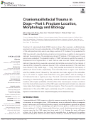 Cover page: Craniomaxillofacial Trauma in Dogs—Part I: Fracture Location, Morphology and Etiology