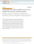 Cover page: Incorporation of sensing modalities into de novo designed fluorescence-activating proteins