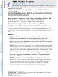 Cover page: Memory-Based Prediction Deficits and Dorsolateral Prefrontal Dysfunction in Schizophrenia