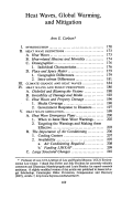 Cover page: Heat Waves, Global Warming, and Mitigation