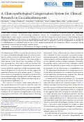 Cover page: A Clinicopathological Categorization System for Clinical Research in Coccidioidomycosis