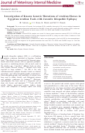 Cover page: Investigation of Known Genetic Mutations of Arabian Horses in Egyptian Arabian Foals with Juvenile Idiopathic Epilepsy.