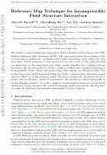 Cover page: Reference map technique for incompressible fluid–structure interaction