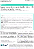 Cover page: Impact of a resident and student-led video visitation navigation program