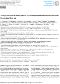 Cover page: A 60 yr record of atmospheric carbon monoxide reconstructed from Greenland firn air