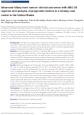 Cover page: Advanced biliary tract cancer: clinical outcomes with ABC-02 regimen and analysis of prognostic factors in a tertiary care center in the United States