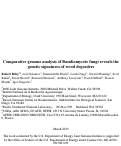 Cover page: Comparative Genome Analysis of Basidiomycete Fungi Reveals the Genetic Signatures of Wood Degraders