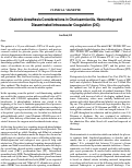 Cover page: Obstetric Anesthesia Considerations in Chorioamnionitis, Hemorrhage and Disseminated Intravascular Coagulation (DIC)