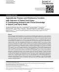 Cover page: Appendicular Fracture and Polytrauma Correlate with Outcome of Spinal Cord Injury: A Transforming Research and Clinical Knowledge in Spinal Cord Injury Study.