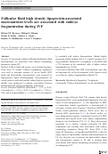 Cover page: Follicular fluid high density lipoprotein-associated micronutrient levels are associated with embryo fragmentation during IVF