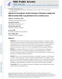 Cover page: Depressive Symptoms Predict Change in Telomere Length and Mitochondrial DNA Copy Number Across Adolescence.