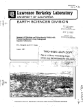 Cover page: Summary of Hydrologic and Hydrochemical Models